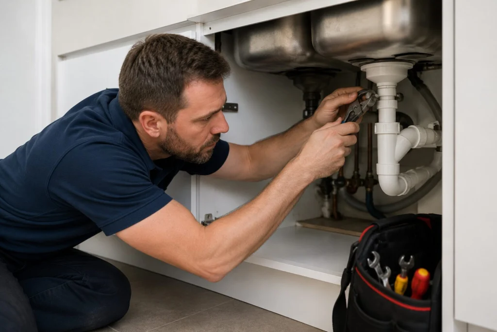 Under-sink pipework